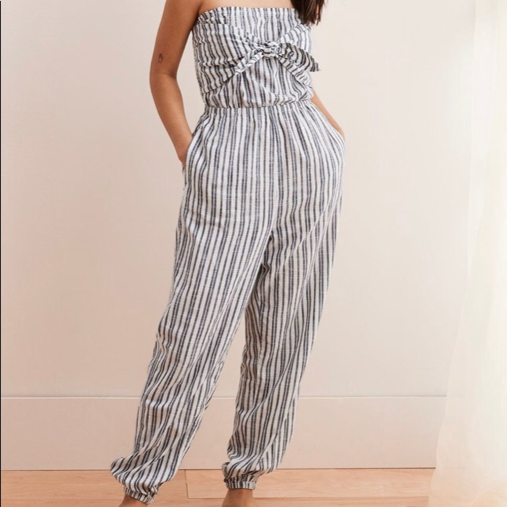 American eagle striped jumpsuit